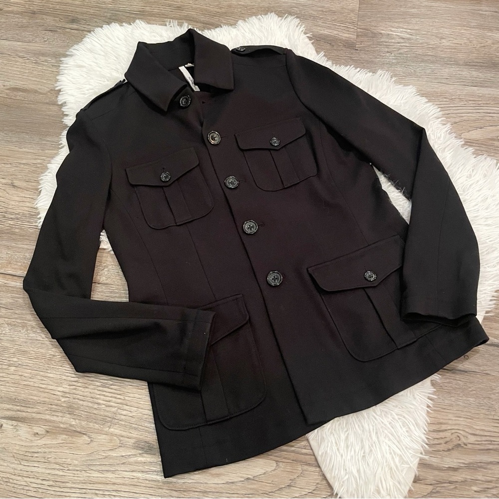 Michael Stars Military Jacket Blazer Multi Pocket Utility Gorpcore Goth
